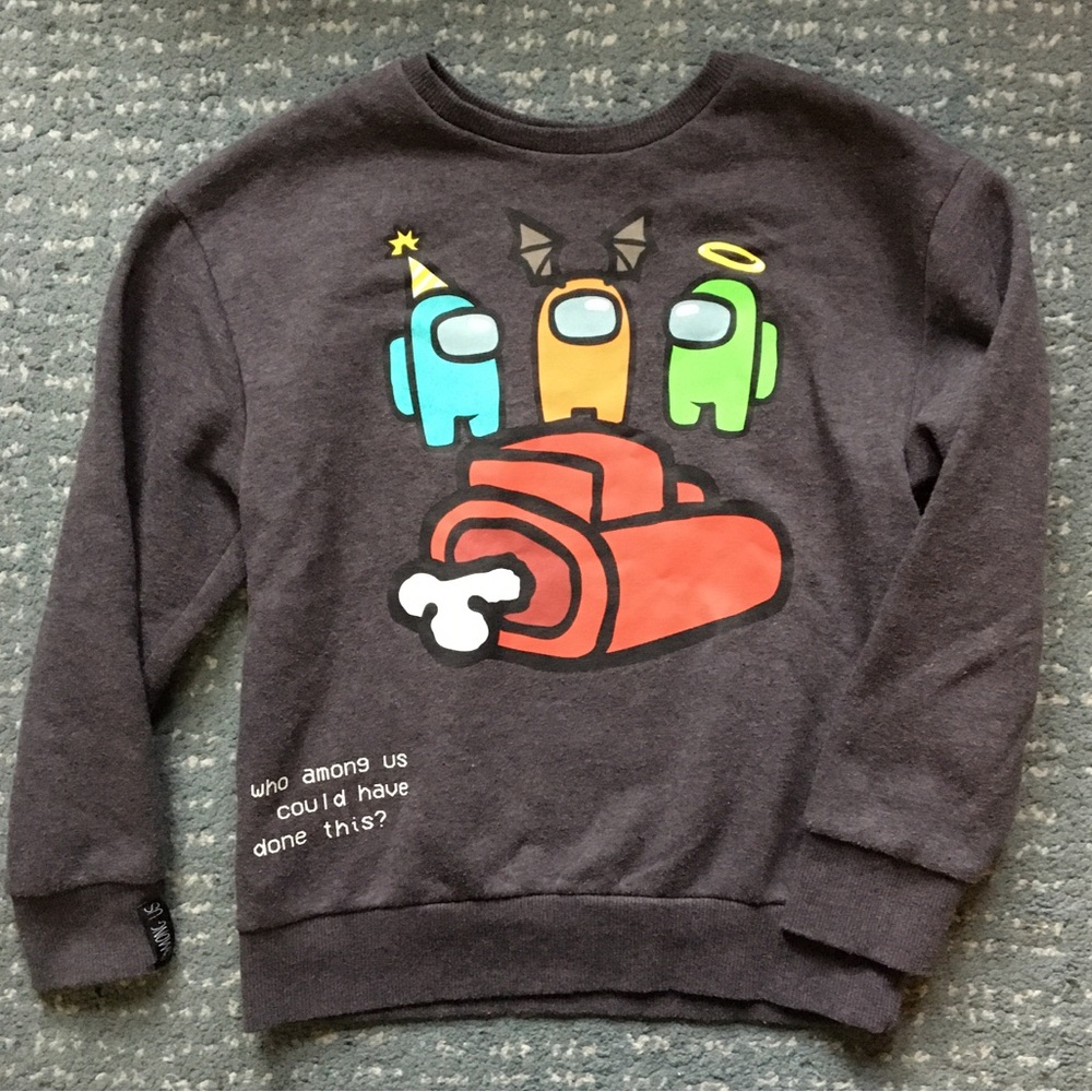 Gray Among Us Sweatshirt 7/8